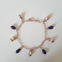 Braccialetto argento e ametista