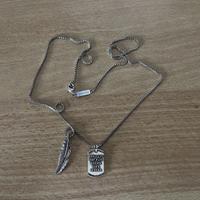 COLLANA NOMINATION ITALY CON TARGHETTA E PIUMA