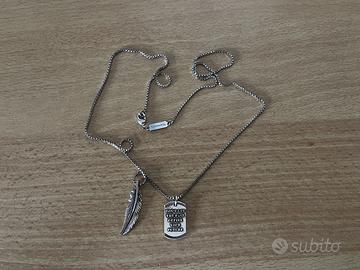 COLLANA NOMINATION ITALY CON TARGHETTA E PIUMA