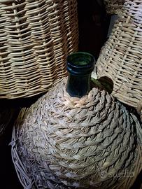 Damigiane vintage x 10, vecchie, molto bello