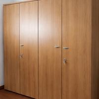 Armadi ufficio in legno 6 pezzi (2 alti, 4 bassi)