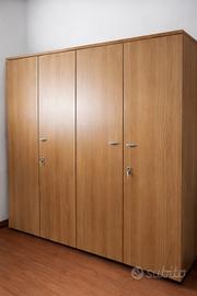 Armadi ufficio in legno 6 pezzi (2 alti, 4 bassi)