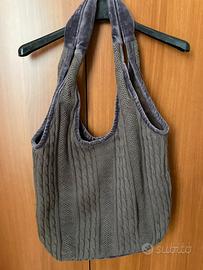 Borsa donna lana lavorata a maglia