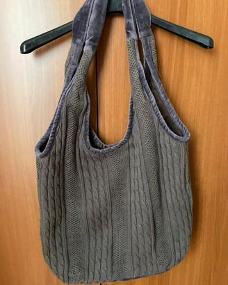 Borsa donna lana lavorata a maglia