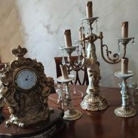 candelabro e coppia di lume 