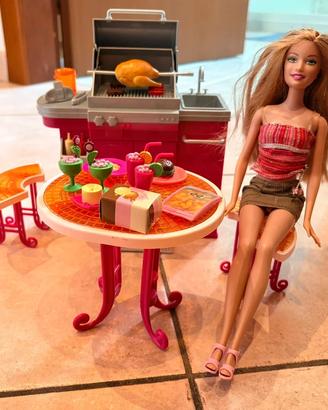 Set Barbie barbecue (My house barbecue) + bambola 