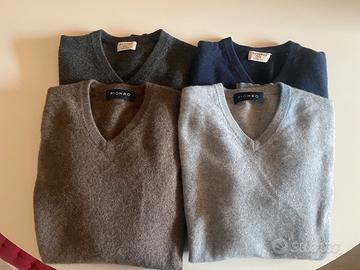 100% Cashmere - 4 Maglioni Uomo - TG. S - OVS