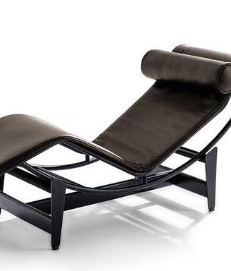 Chaise Lounge Cassina Reglage continu durable nero