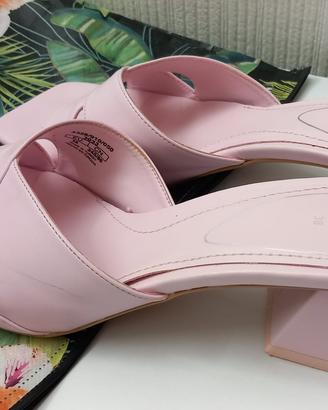 Sandali Zara Rosa Pastello con Tacco Largo