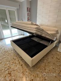 Giro letto matrimoniale contenitore con rete