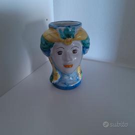 vasetto in maiolica CALTAGIRONE 