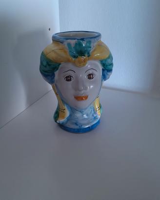 vasetto in maiolica CALTAGIRONE 
