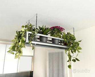 Mensola FLOWER 115 cm sospesa SOFFITTO NERO GRIGIO