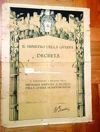 Decreto del 1921 ministro della Guerra Bonomi