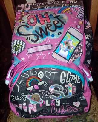 Zaino Seven SJ Girl Unicorno Rosa Estensibile