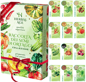 Kit Semi Ortaggi 12 Varietà Pomodori Carote ecc