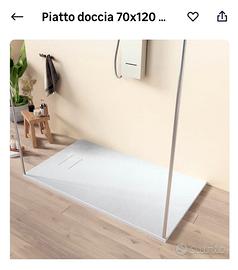 Piatto doccia 70x120 in smc Quarzo bianco