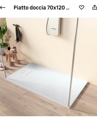 Piatto doccia 70x120 in smc Quarzo bianco