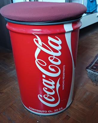 Sgabello sedile latta Coca Cola