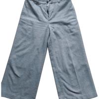 Women's Grey Wide Leg Trousers made in Italy