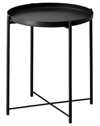 Tavolino vassoio IKEA GLADOM nero — 10€