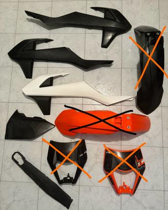 Plastiche Ktm xc-w 125 2017-19