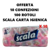 STOCK 10 PEZZI 100 ROTOLI - SCALA CARTA IGIENICA