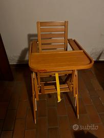 Seggiolone Foppapedretti in legno pieghevole