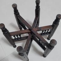 Supporto in legno intarsiato tavolino Arabo caffè.