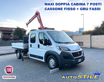 Fiat Ducato Maxi DOPPIA CABINA 7posti GRU FASSI ca