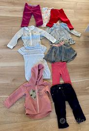 10 capi abbigliamento bimba 18/24 mesi