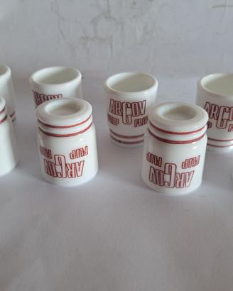 Tazzina vintage Arcov Flip anni 80 pubblicitaria