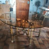 Tavolo in bambù con 6 sedie