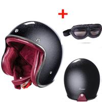 CASCO JET MOTO VINTAGE STORMER GLITTERATO OCCHIALI