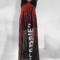 vestito lungo carrie stephen king halloween