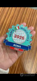 placca + set adesivi raduno Vespa mondiale Roma 20