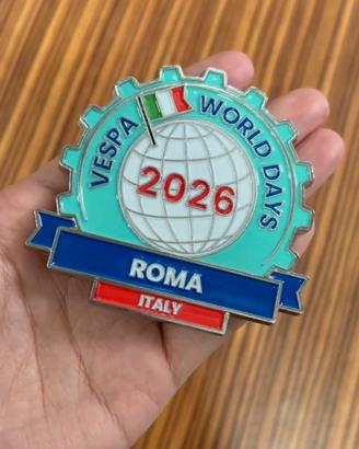 placca + set adesivi raduno Vespa mondiale Roma 20
