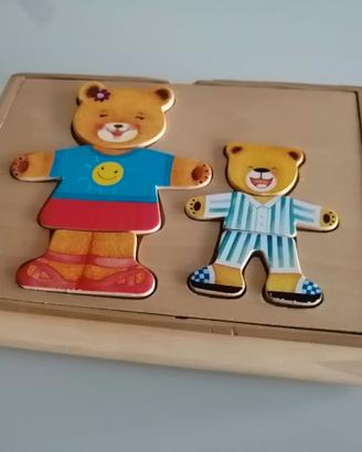 Gioco orsetti componibile legno