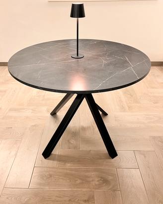 Tavolo tondo nero diametro 100cm