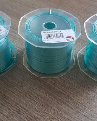  3 Nastri Doppio Raso Furlanis 3mm - Verde Ti