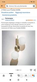 Applique luce a due sfere