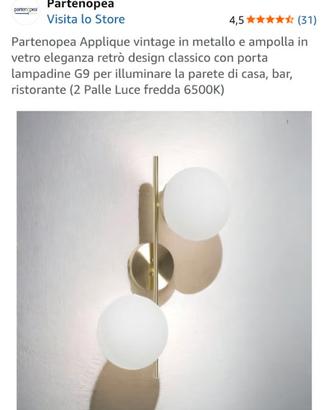 Applique luce a due sfere