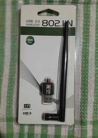 Chiavetta Adattatore USB Wi-Fi 600Mbps Nuovo