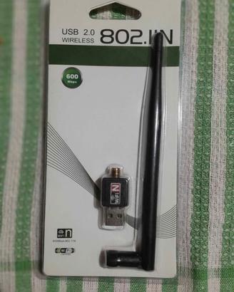Chiavetta Adattatore USB Wi-Fi 600Mbps Nuovo