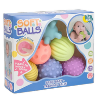 Palline sensoriali. 6 palline testurizzate morbide