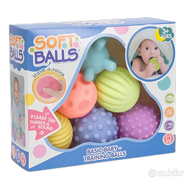 Palline sensoriali. 6 palline testurizzate morbide