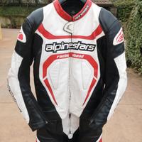 tuta moto 52 Alpinestars divisibile in pelle