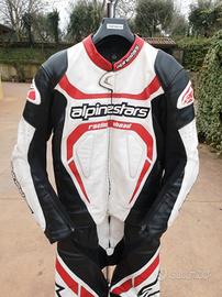 tuta moto 52 Alpinestars divisibile in pelle