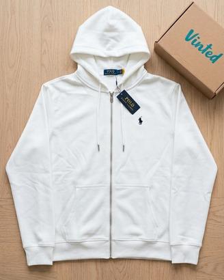 Felpa Ralph Lauren Bianca con Cappuccio M nuova