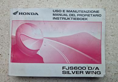 libretto uso e manutenzione honda silver wing 600